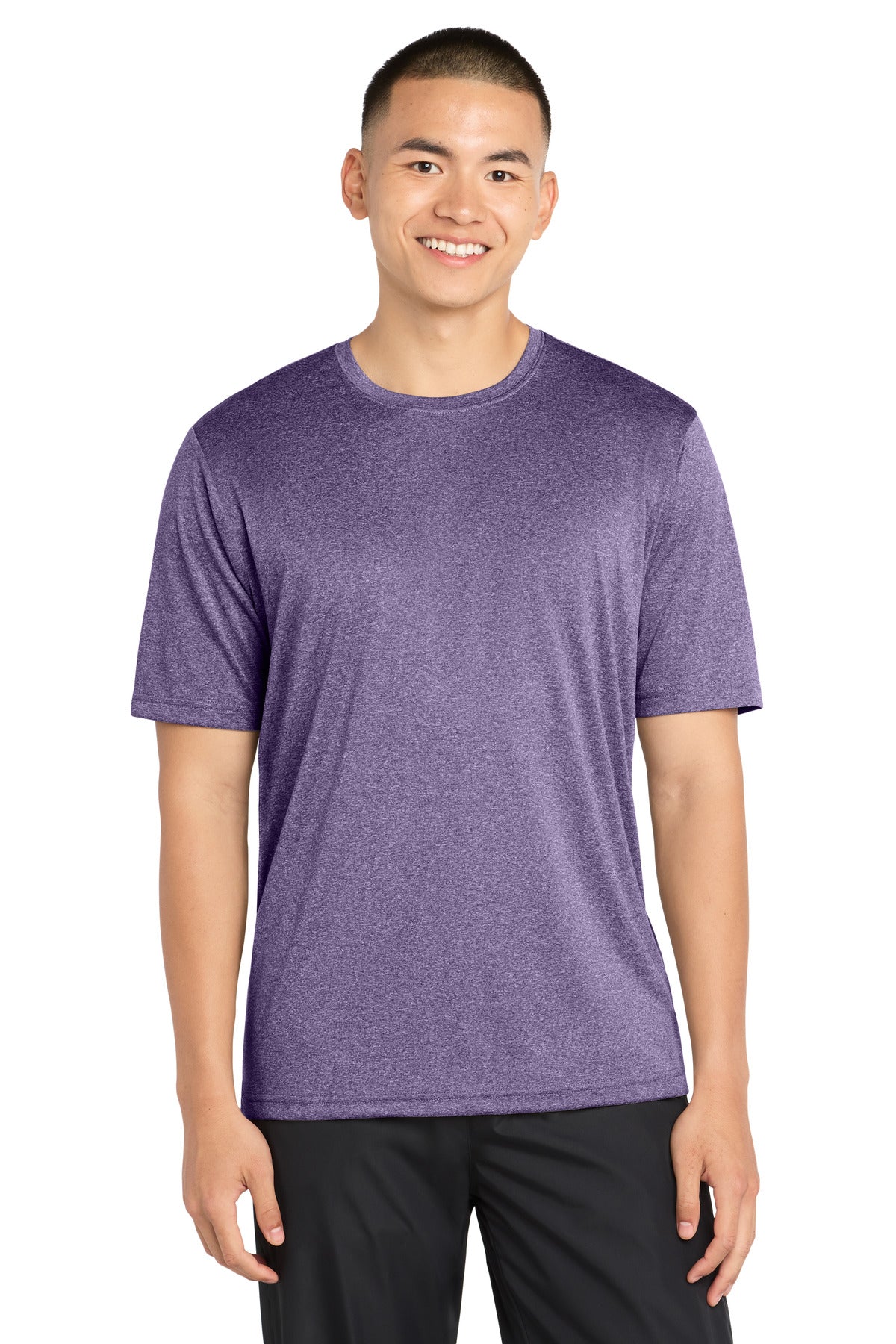 Sport-Tek Heather Contender Tee ST360 - Purple Heather - Front