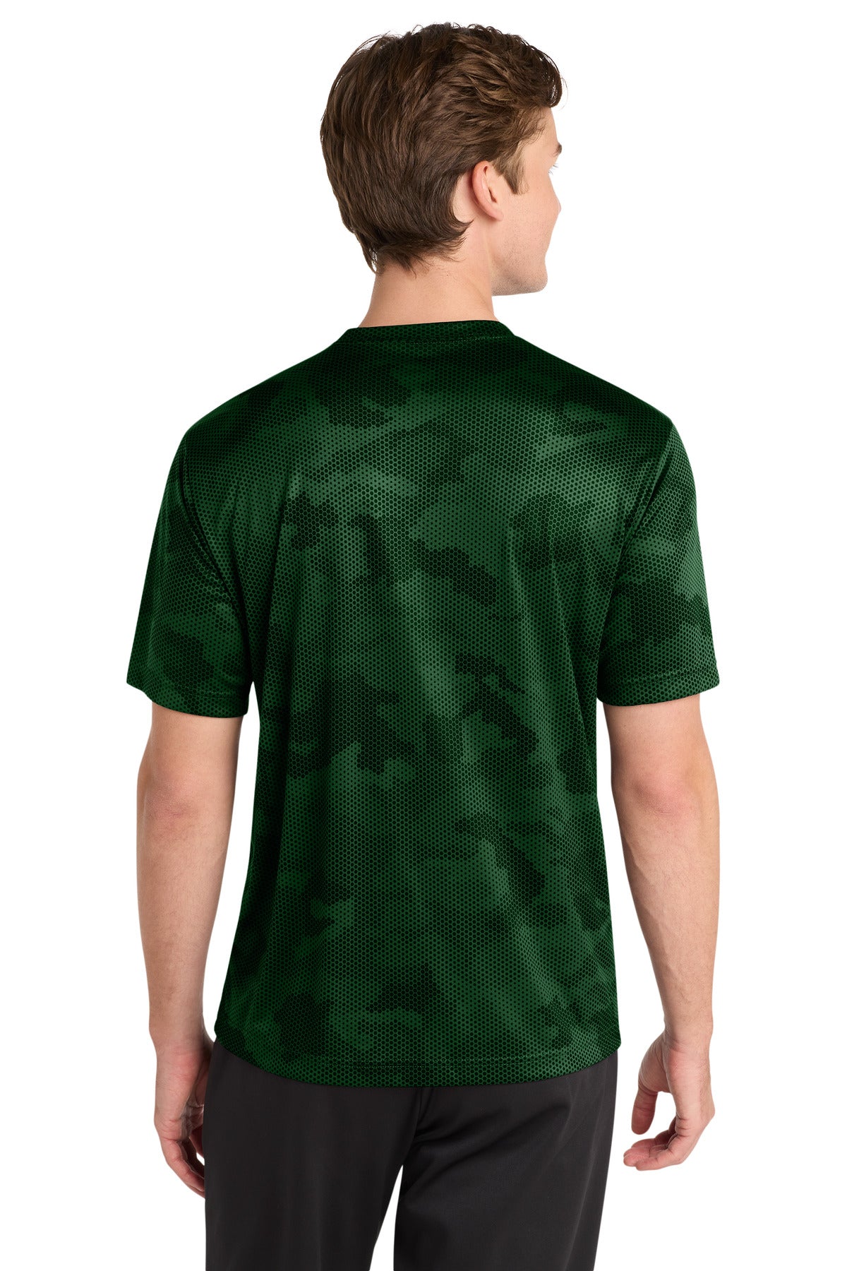 Sport-Tek CamoHex Tee ST370 - Forest Green - Back