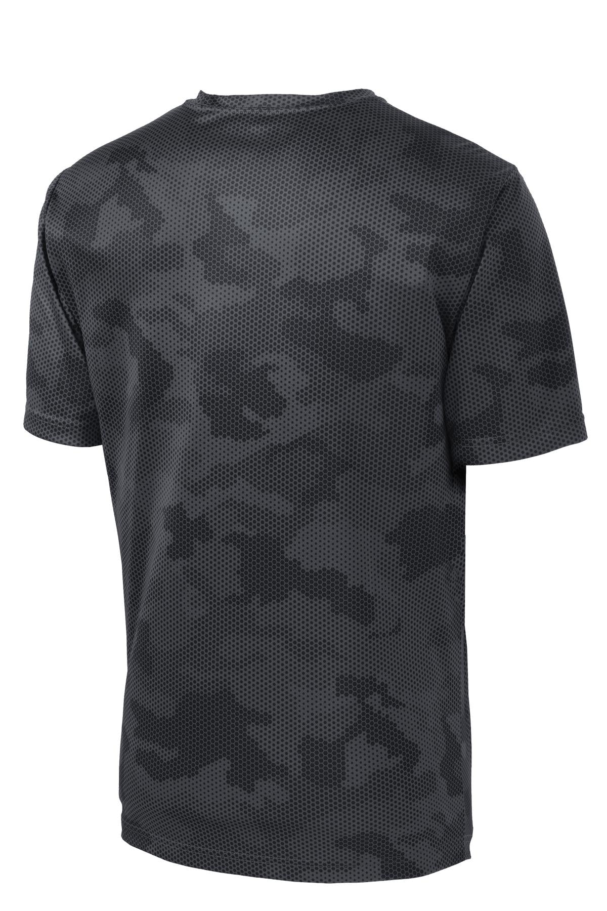Sport-Tek CamoHex Tee ST370 - Iron Grey - Back (flat)
