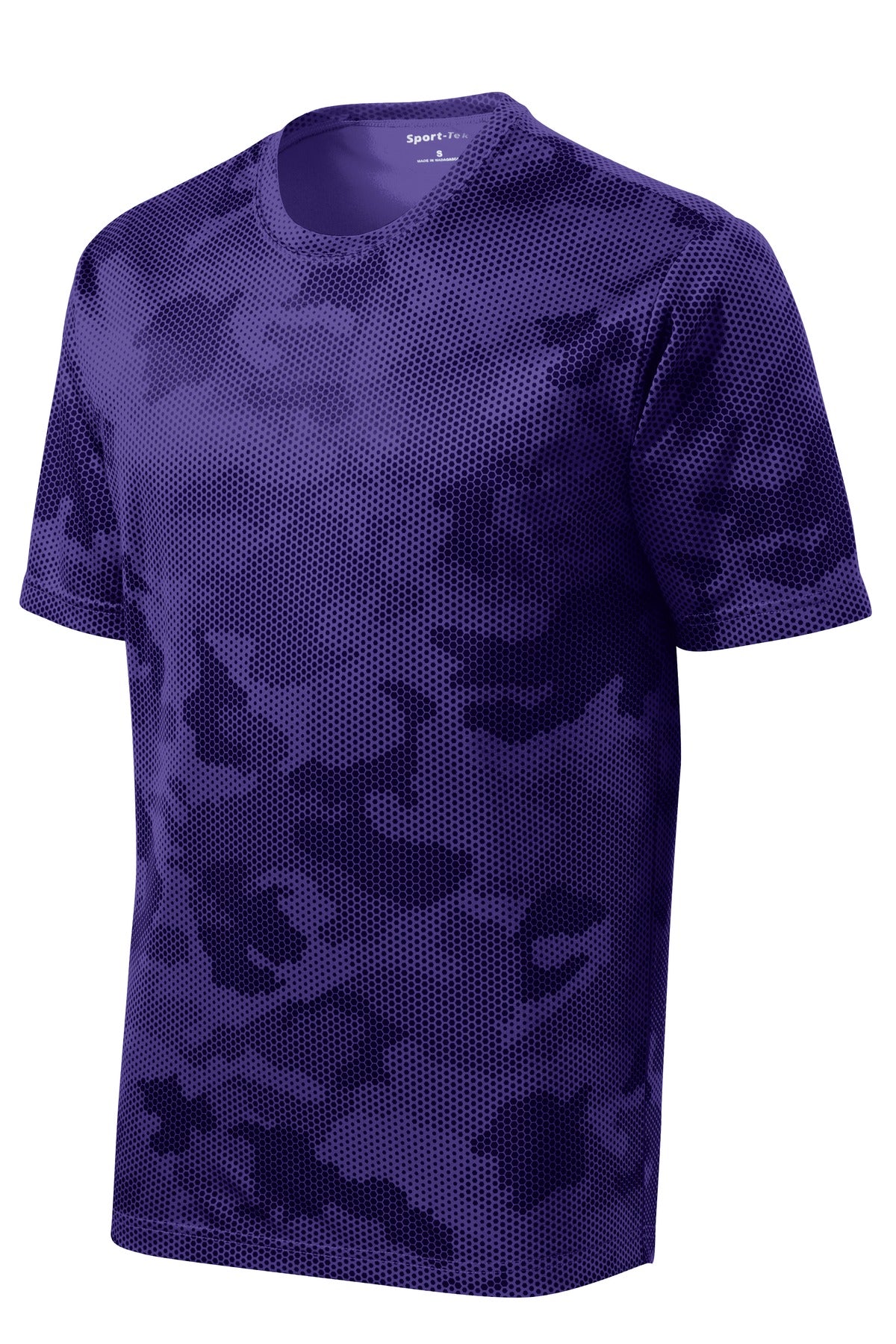 Sport-Tek CamoHex Tee ST370 - Purple - Front (flat)
