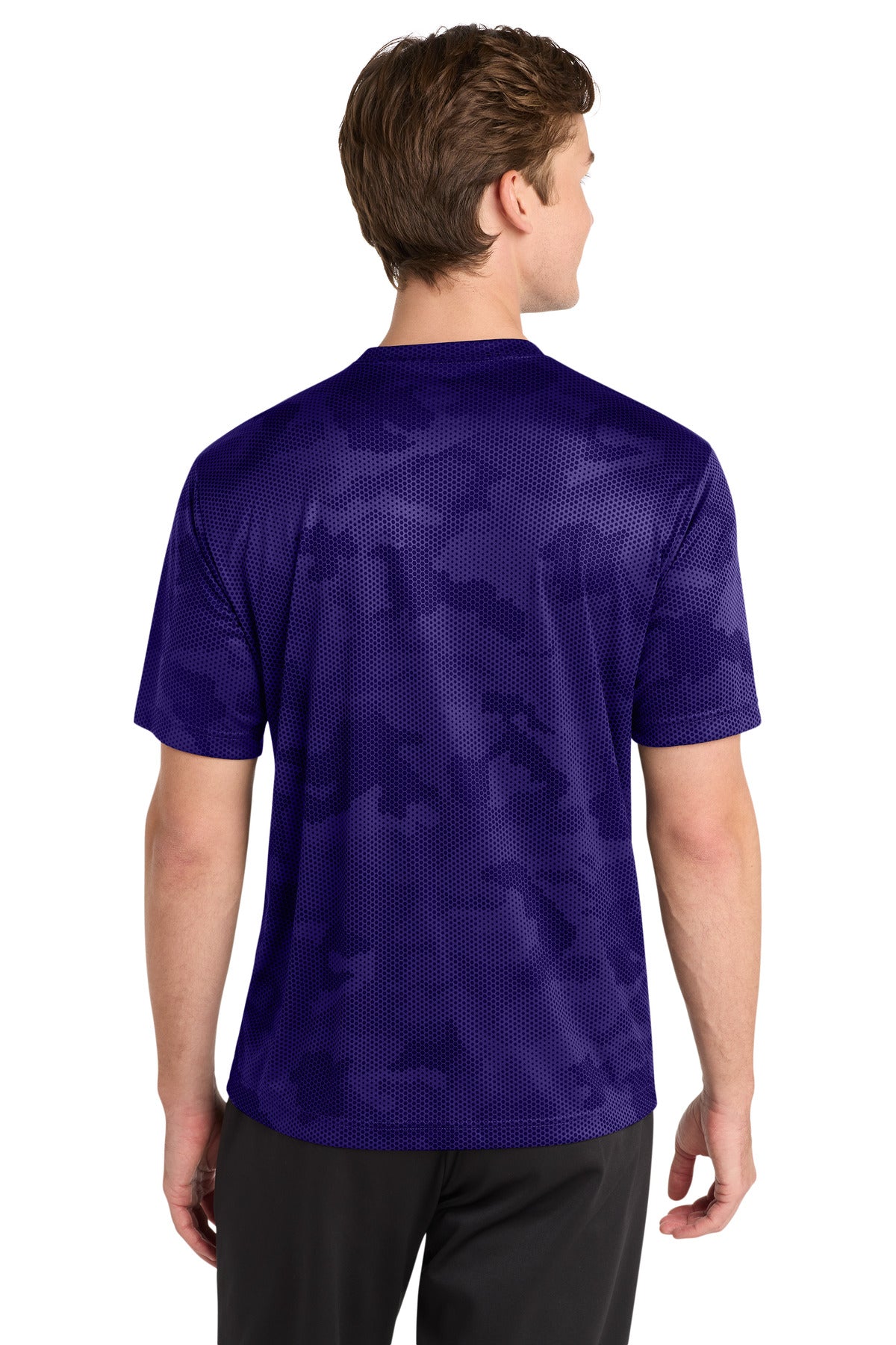 Sport-Tek CamoHex Tee ST370 - Purple - Back