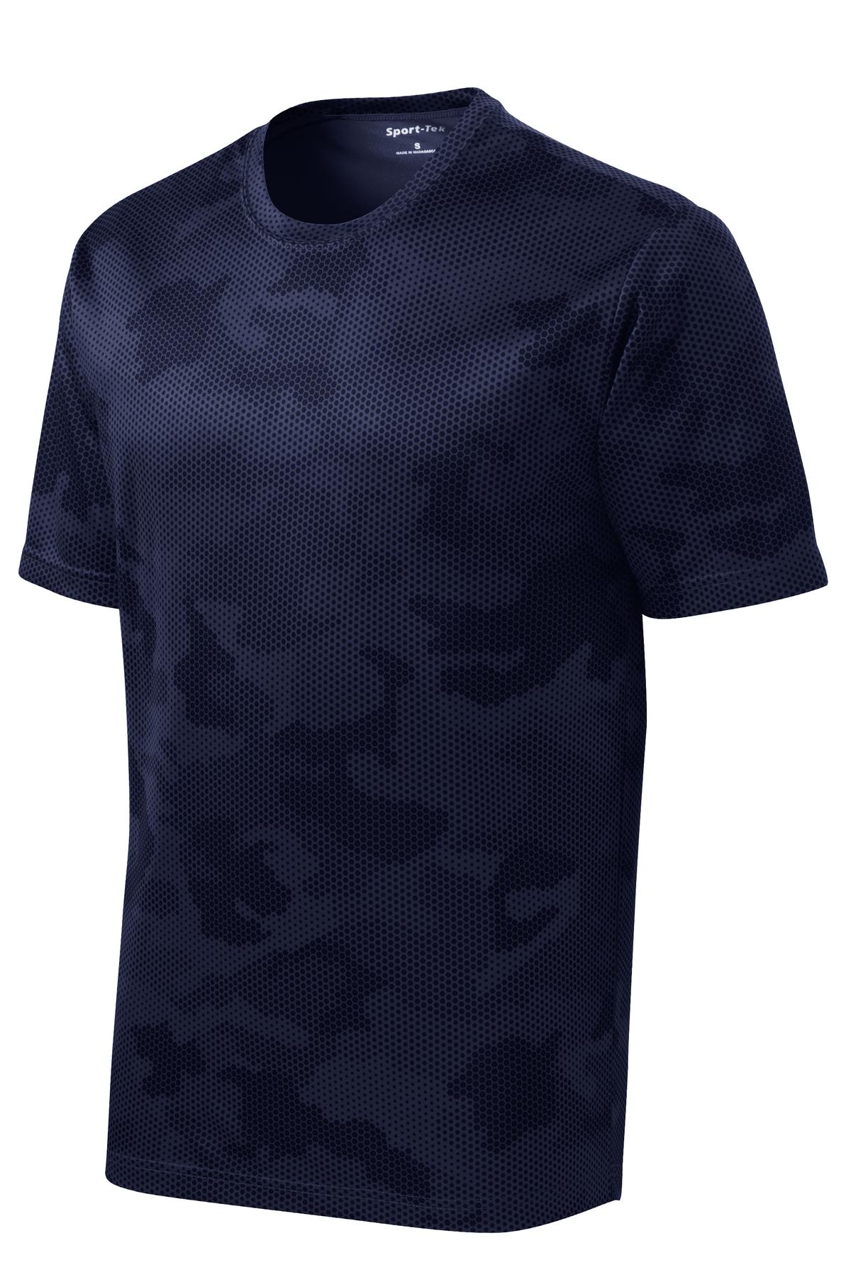 Sport-Tek CamoHex Tee ST370 - True Navy - Front (flat)