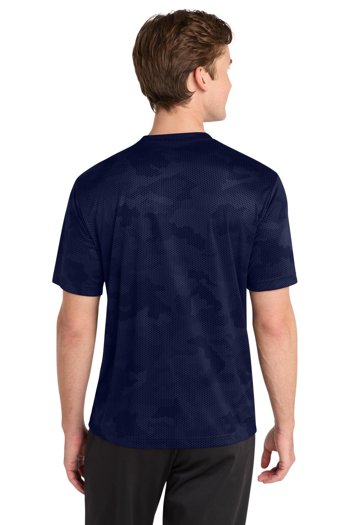 Sport-Tek CamoHex Tee ST370 - True Navy - Back