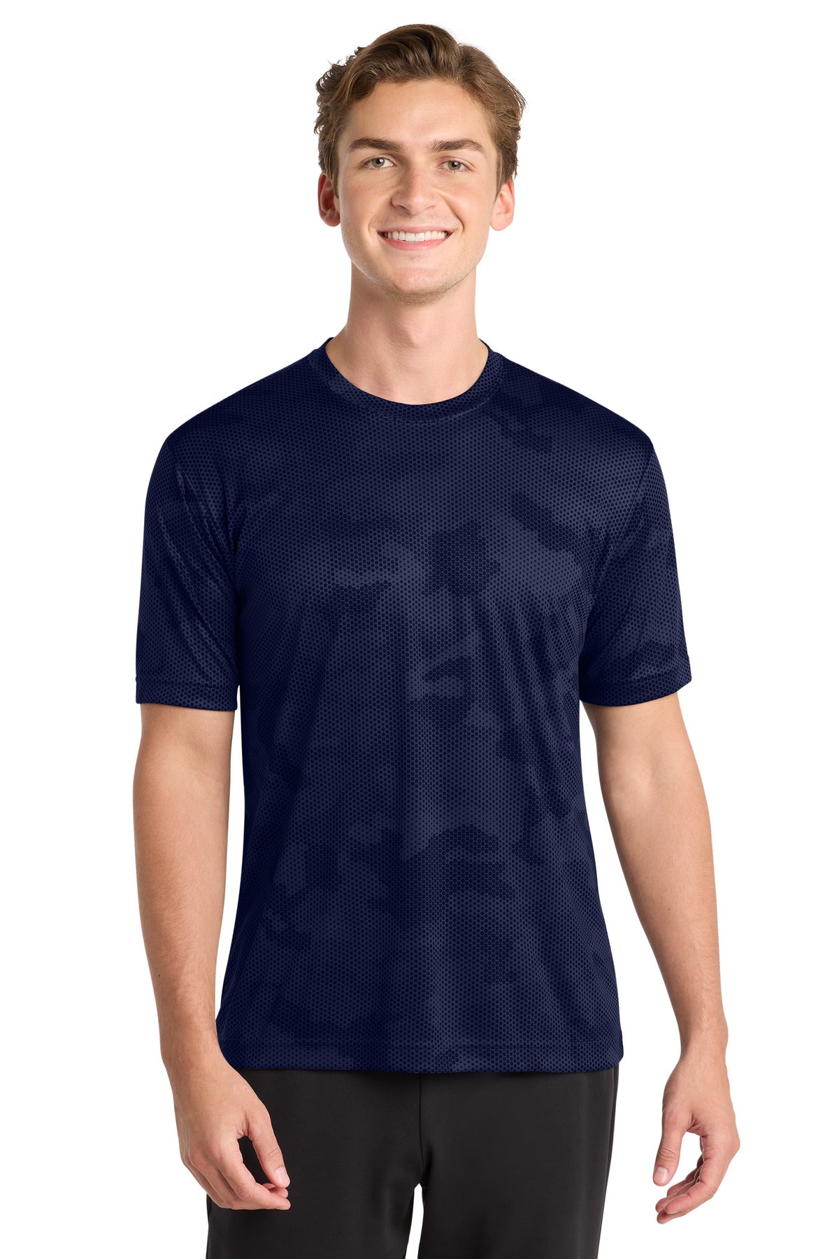 Sport-Tek CamoHex Tee ST370 - True Navy - Front