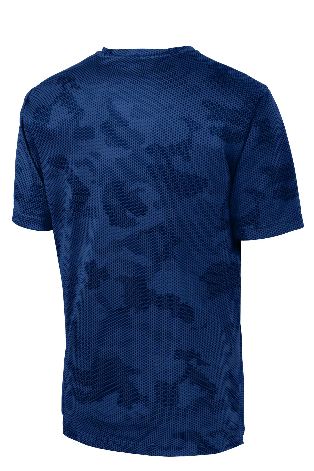 Sport-Tek CamoHex Tee ST370 - True Royal - Back (flat)