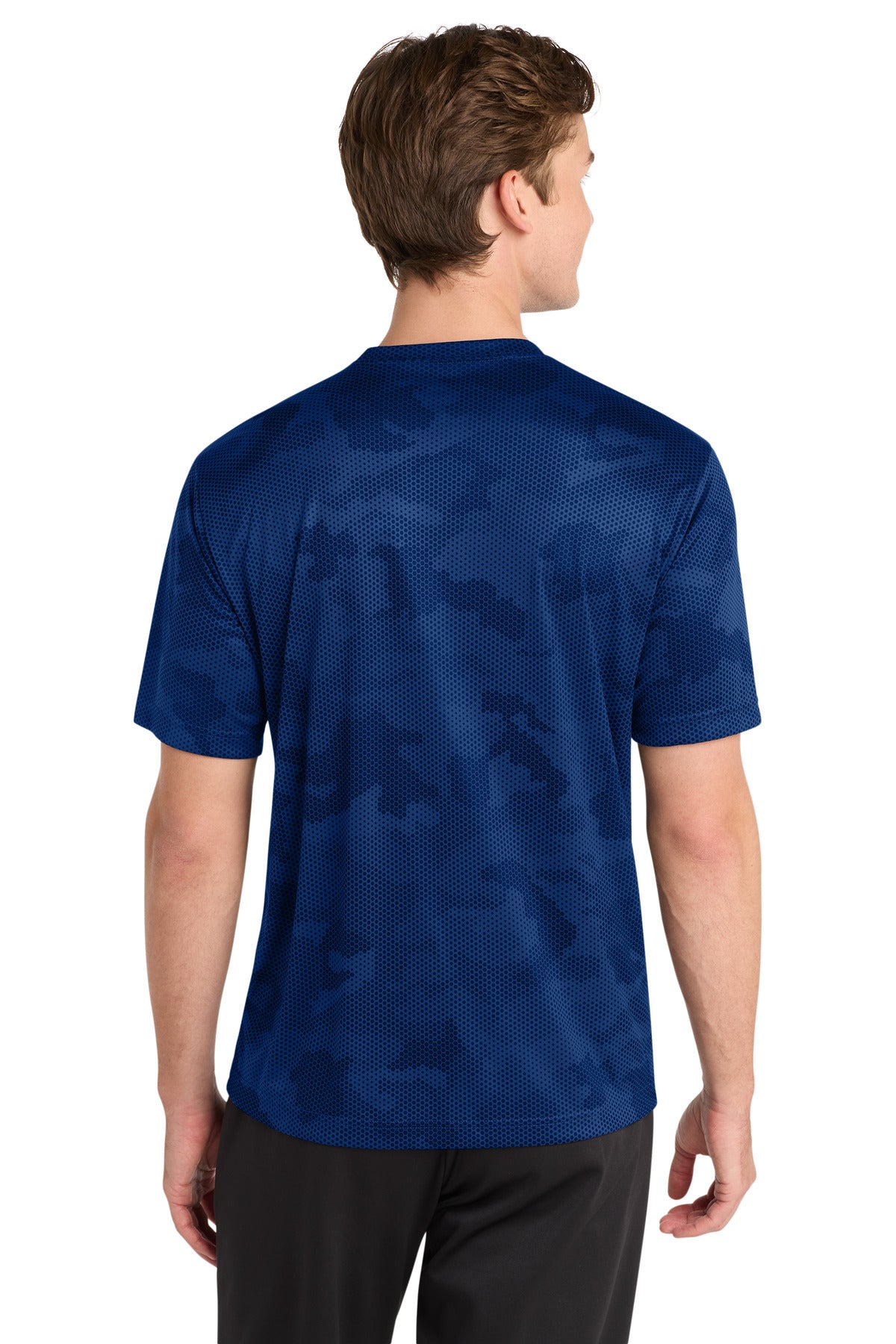 Sport-Tek CamoHex Tee ST370 - True Royal - Back
