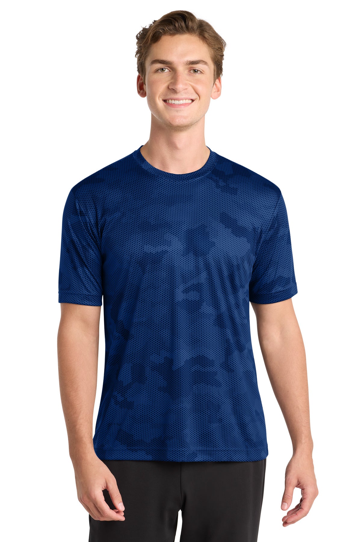 Sport-Tek CamoHex Tee ST370 - True Royal - Front