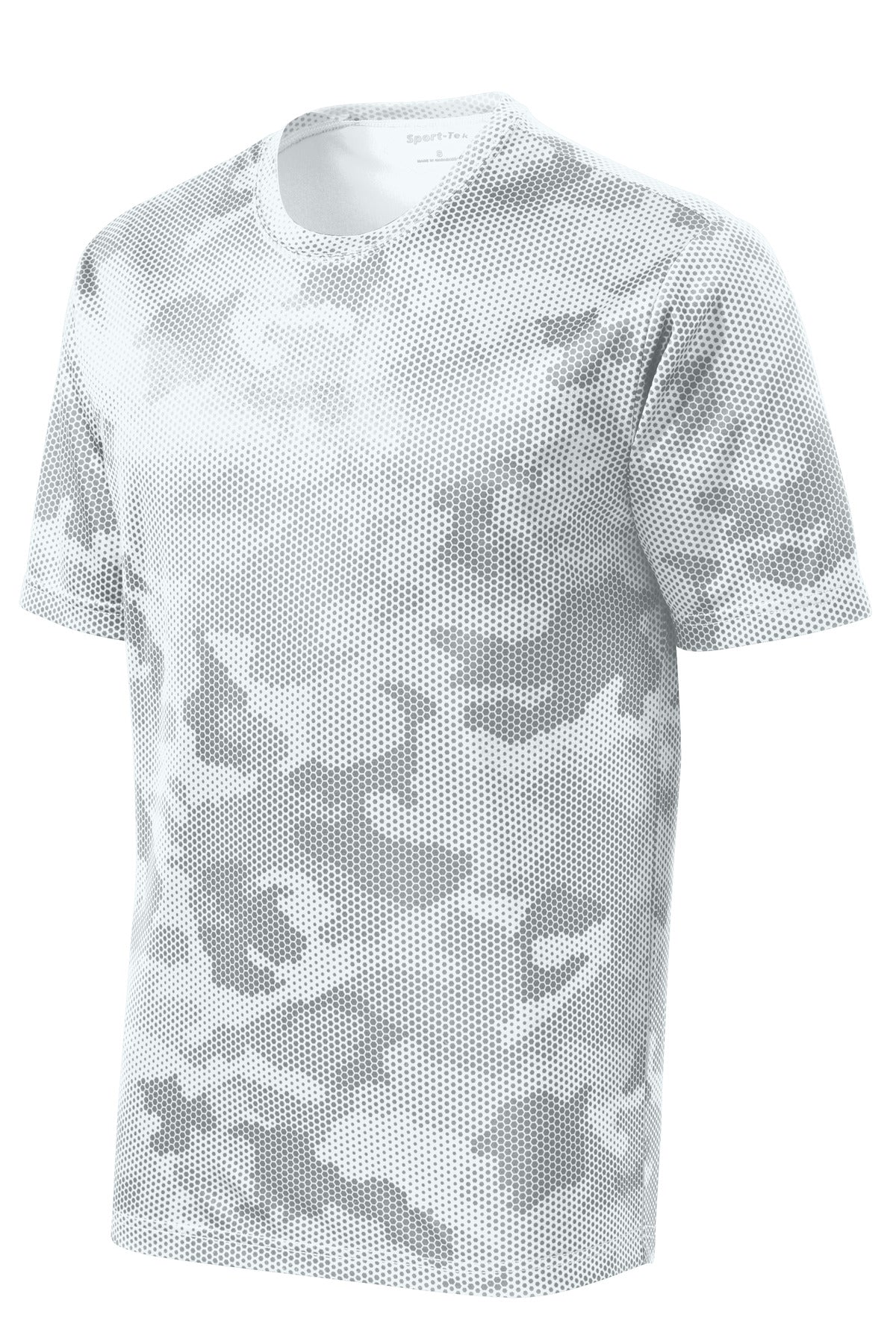 Sport-Tek CamoHex Tee ST370 - White - Front (flat)