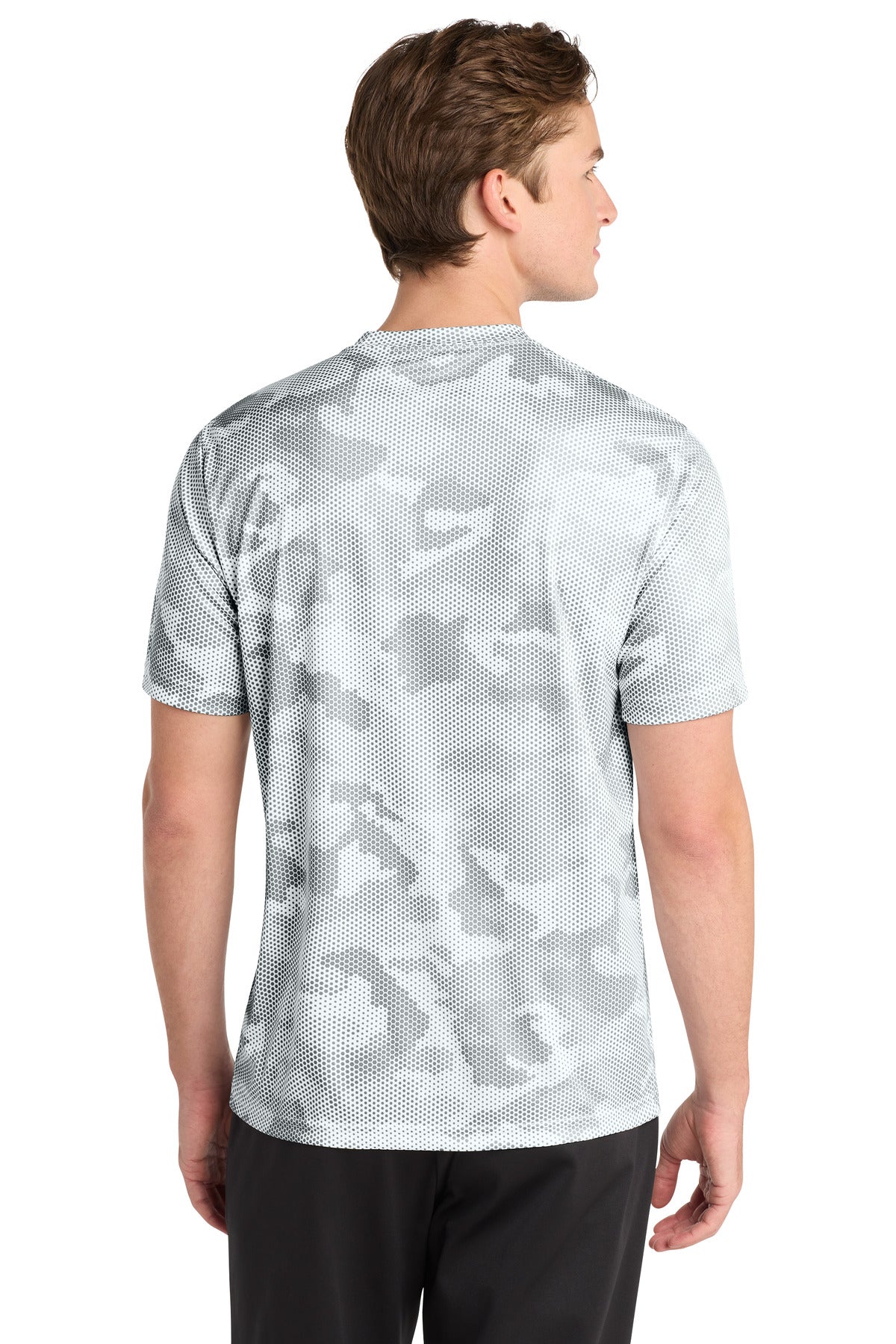 Sport-Tek CamoHex Tee ST370 - White - Back
