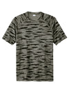 Sport-Tek Drift Camo Tee ST375 - Black - Front (flat)