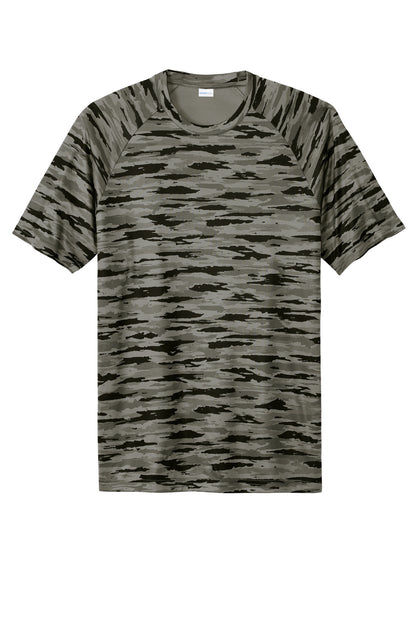 Sport-Tek Drift Camo Tee ST375 - Black - Front (flat)