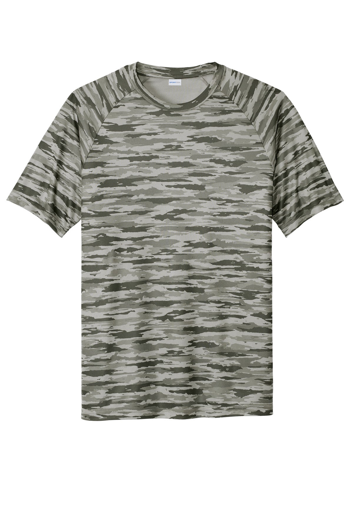 Sport-Tek Drift Camo Tee ST375 - Silver - Front (flat)