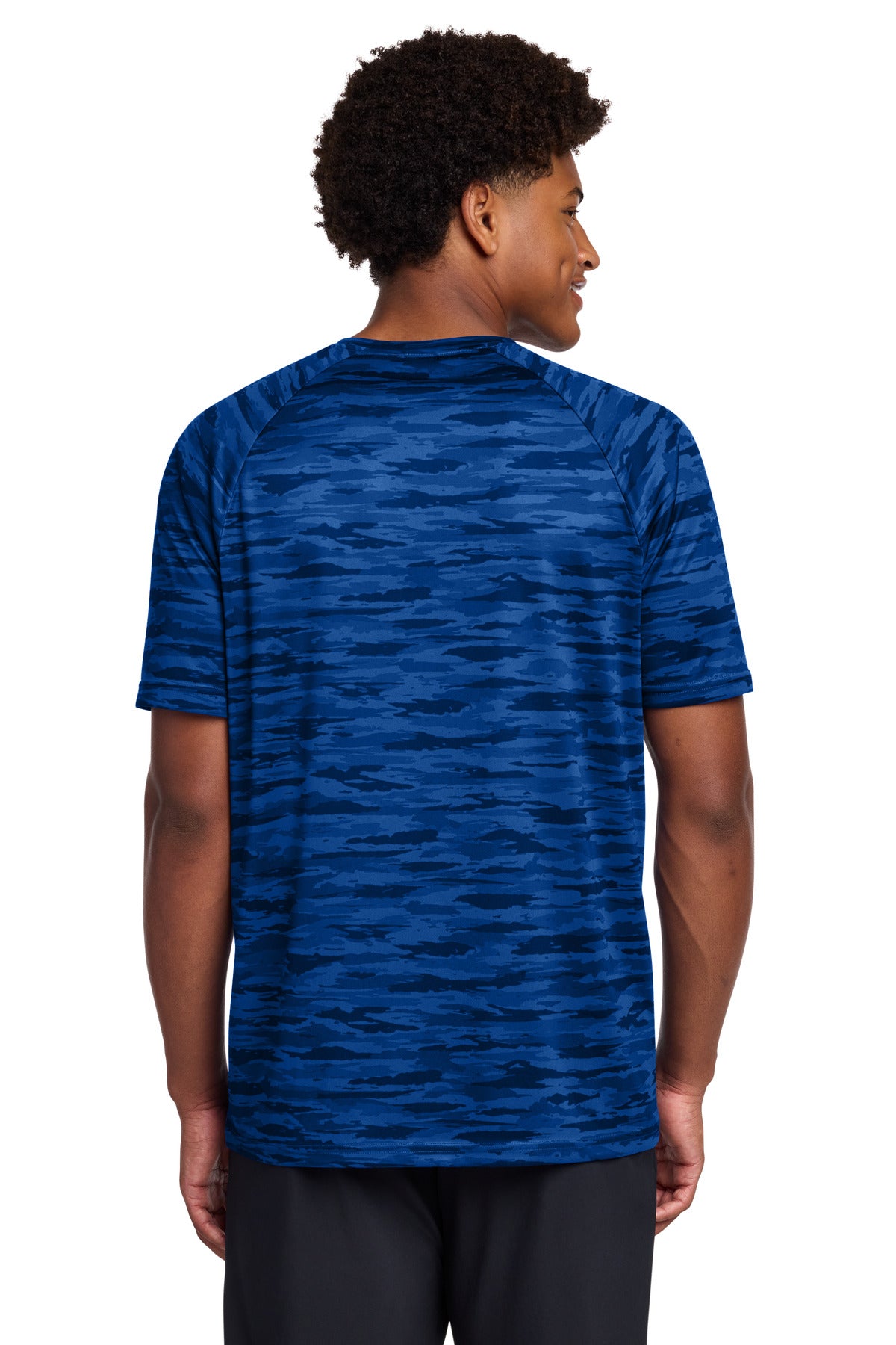 Sport-Tek Drift Camo Tee ST375 - True Royal - Back