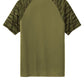 Sport-Tek Drift Camo Colorblock Tee ST376 - Olive Drab Green - Back (flat)