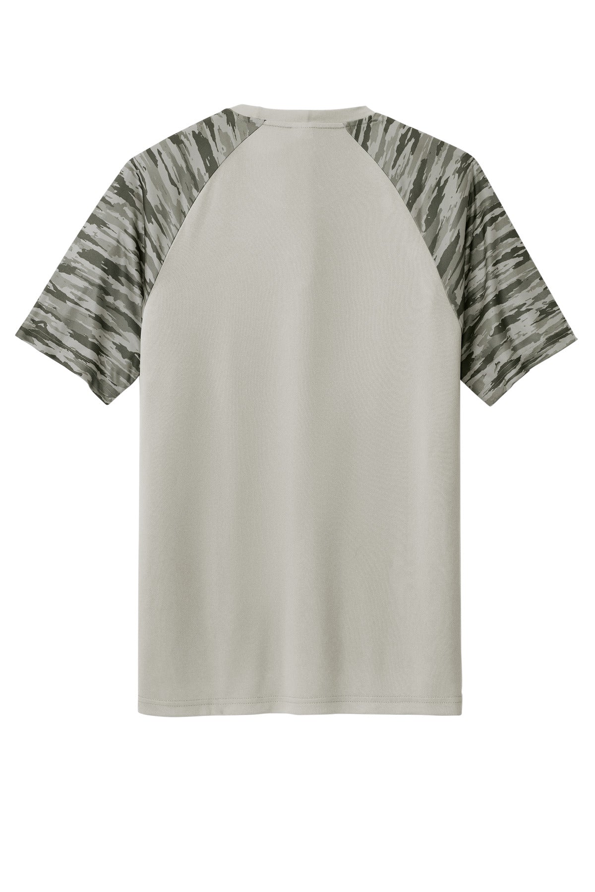 Sport-Tek Drift Camo Colorblock Tee ST376 - Silver - Back (flat)