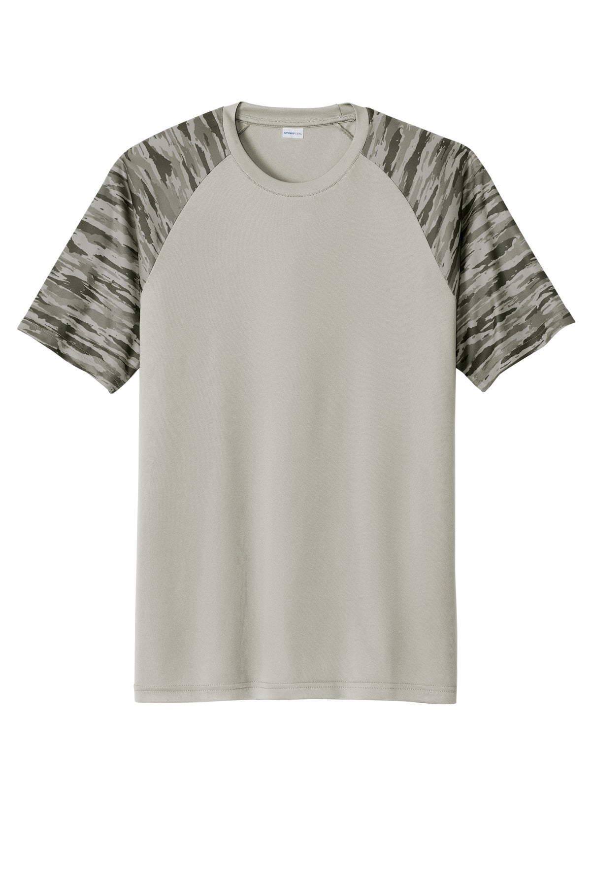 Sport-Tek Drift Camo Colorblock Tee ST376 - Silver - Front (flat)