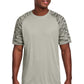 Sport-Tek Drift Camo Colorblock Tee ST376 - Silver - Front