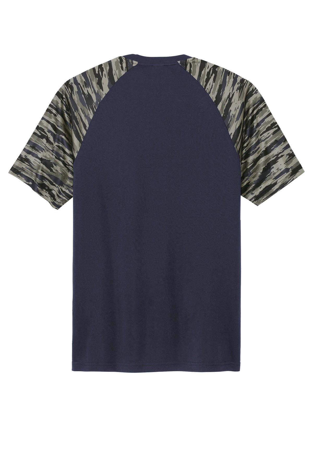 Sport-Tek Drift Camo Colorblock Tee ST376 - True Navy - Back (flat)