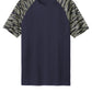 Sport-Tek Drift Camo Colorblock Tee ST376 - True Navy - Front (flat)