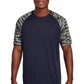 Sport-Tek Drift Camo Colorblock Tee ST376 - True Navy - Front