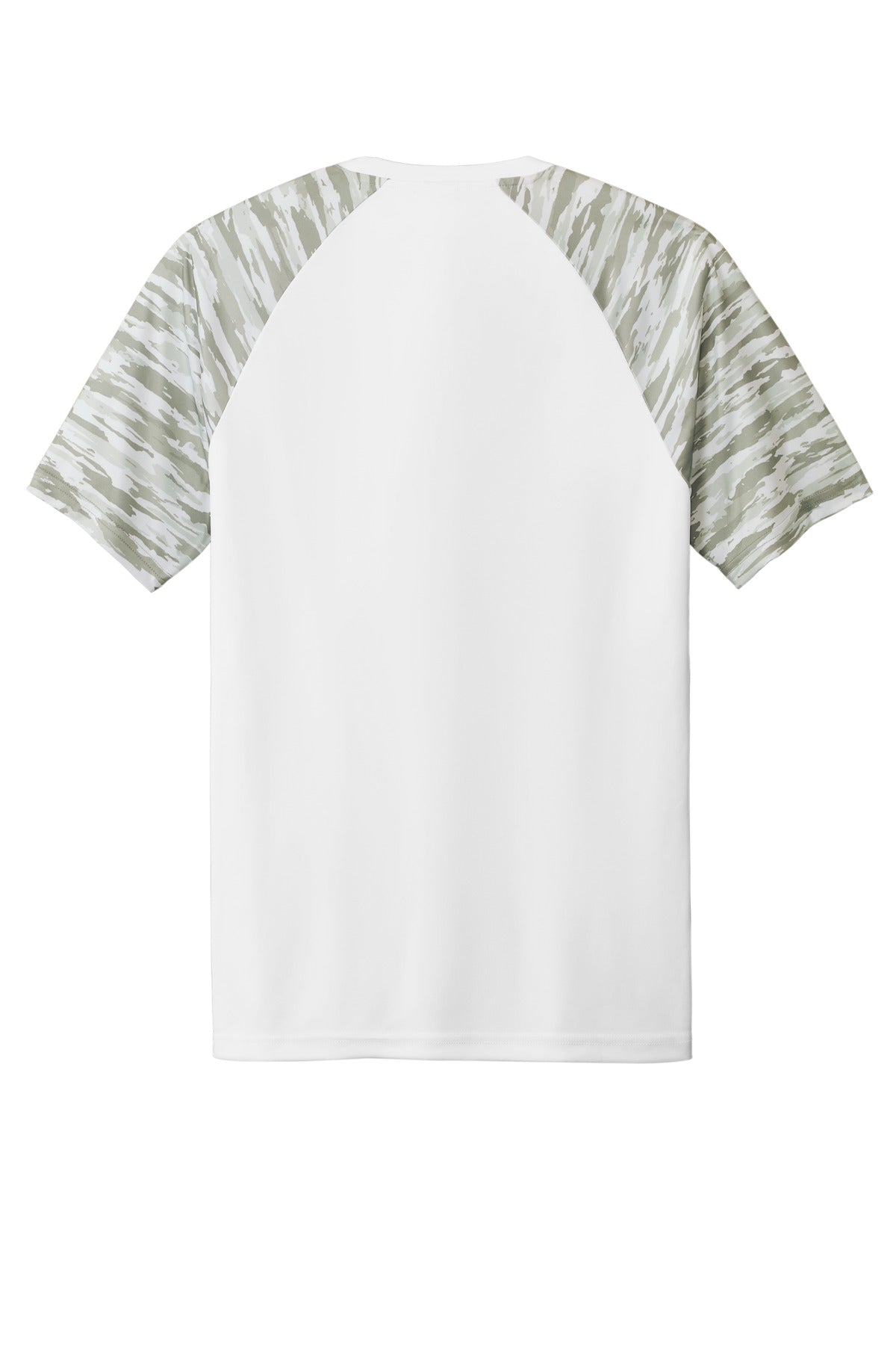 Sport-Tek Drift Camo Colorblock Tee ST376 - White - Back (flat)