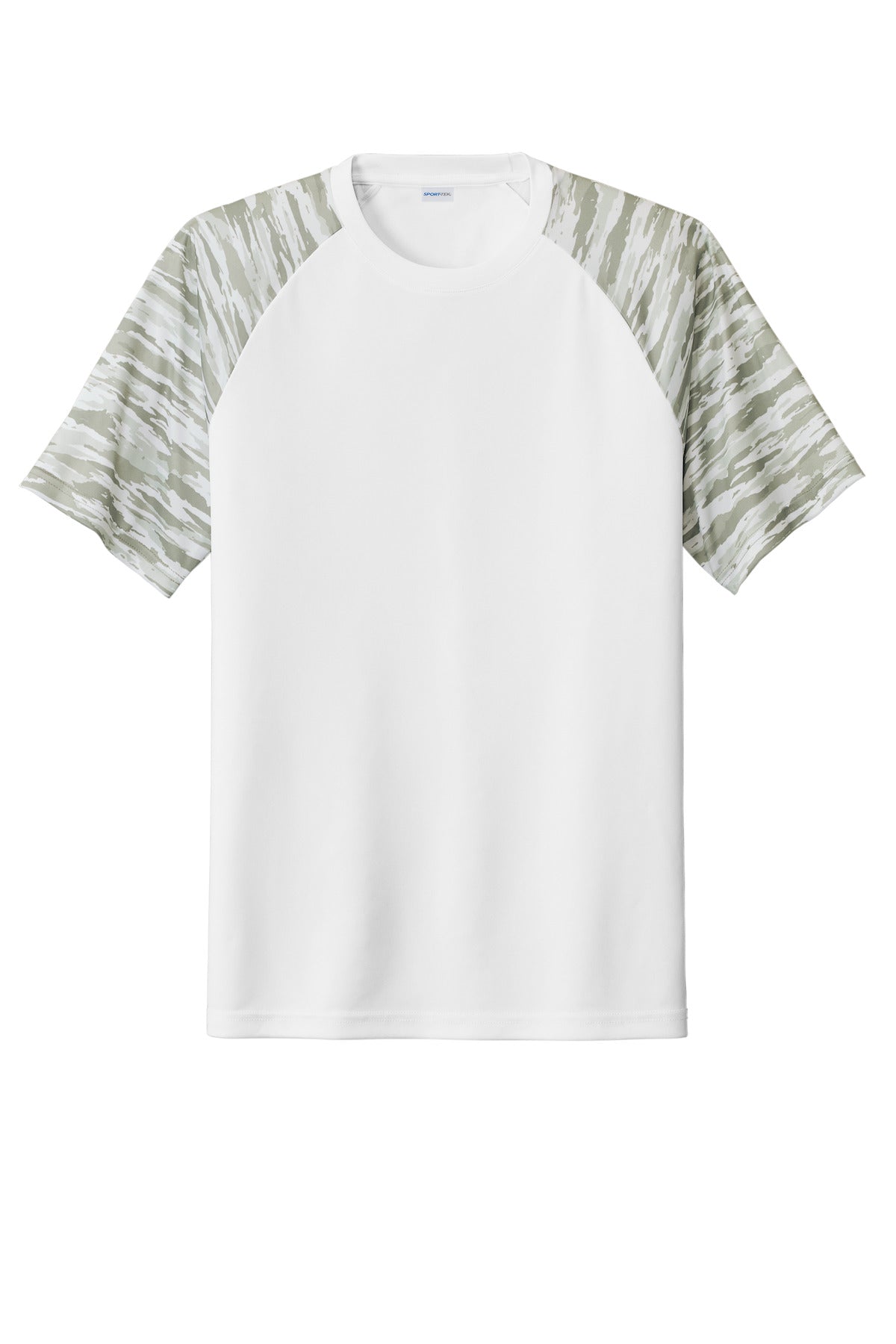 Sport-Tek Drift Camo Colorblock Tee ST376 - White - Front (flat)