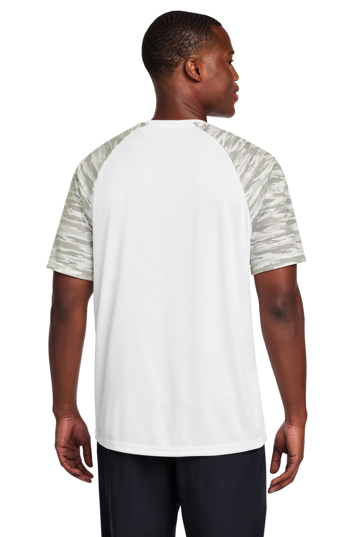 Sport-Tek Drift Camo Colorblock Tee ST376 - White - Back