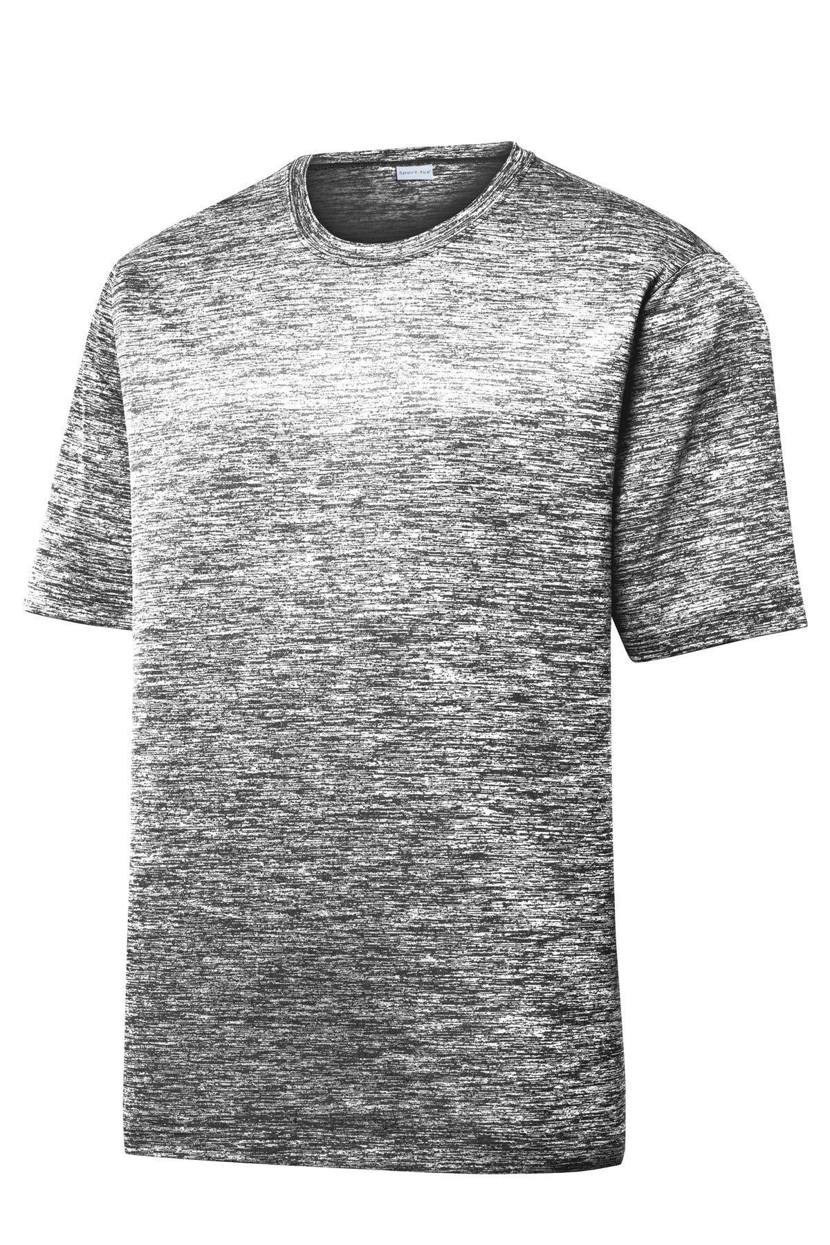 Sport-Tek PosiCharge Electric Heather Tee ST390 - Black Electric - Front (flat)
