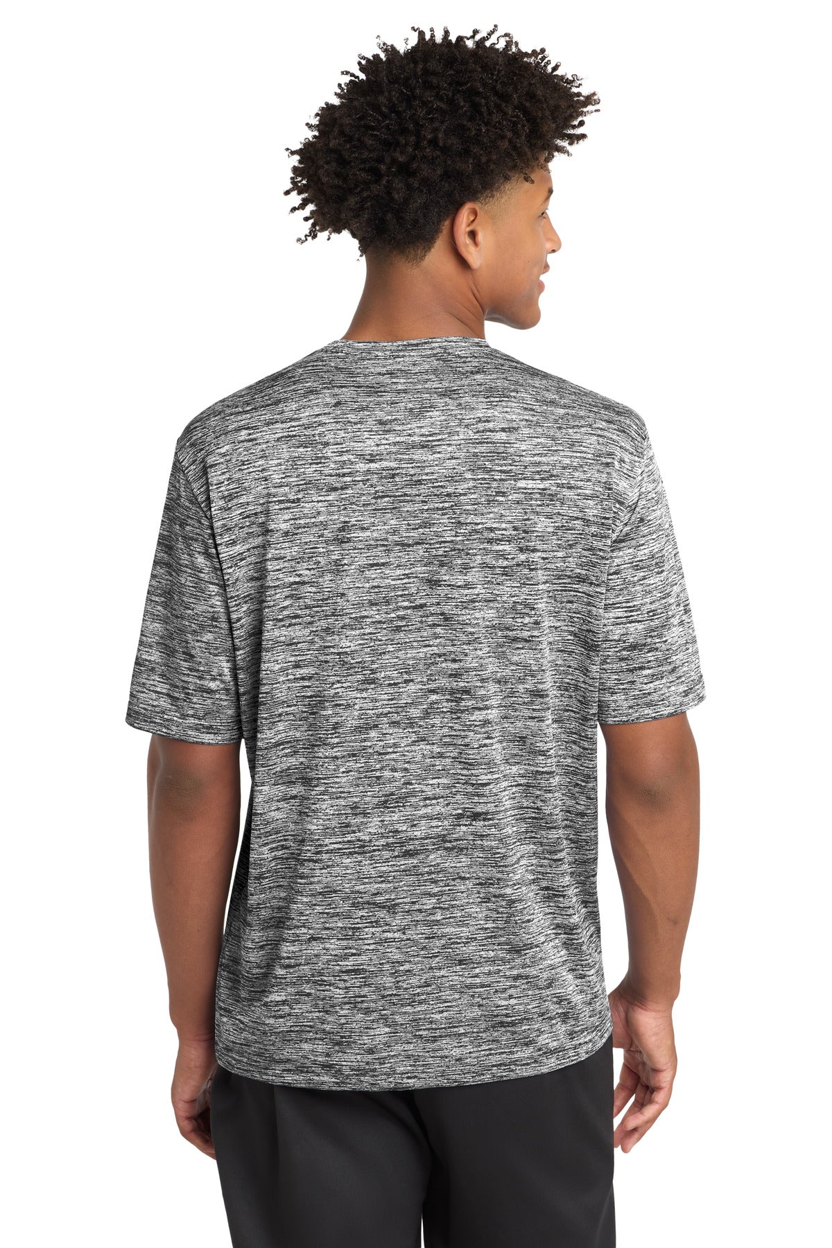 Sport-Tek PosiCharge Electric Heather Tee ST390 - Black Electric - Back