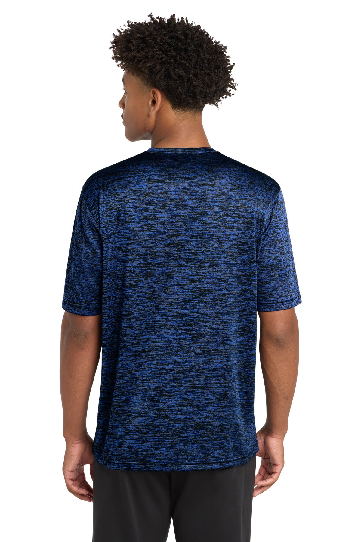Sport-Tek PosiCharge Electric Heather Tee ST390 - Dark Royal-Black Electric - Back
