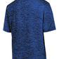 Sport-Tek PosiCharge Electric Heather Tee ST390 - Dark Royal-Black Electric - Back (flat)
