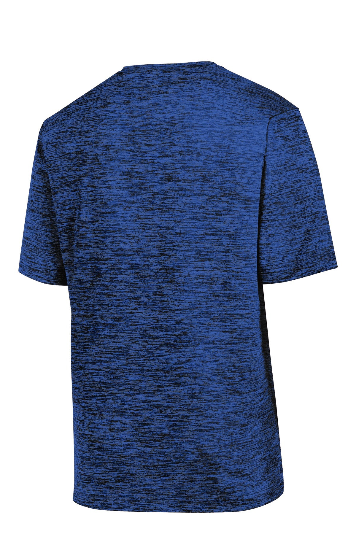 Sport-Tek PosiCharge Electric Heather Tee ST390 - Dark Royal-Black Electric - Back (flat)