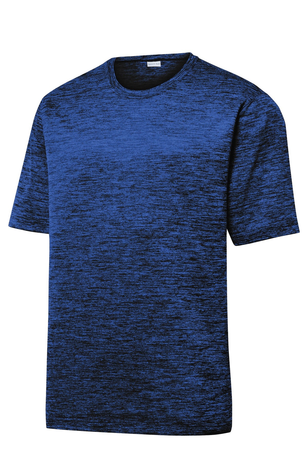 Sport-Tek PosiCharge Electric Heather Tee ST390 - Dark Royal-Black Electric - Front (flat)