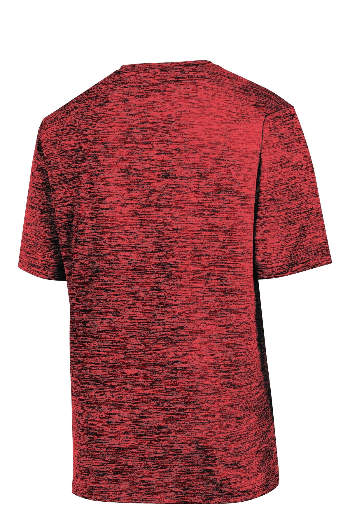 Sport-Tek PosiCharge Electric Heather Tee ST390 - Deep Red-Black Electric - Back (flat)