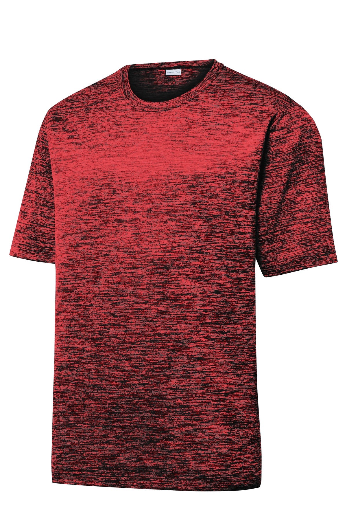 Sport-Tek PosiCharge Electric Heather Tee ST390 - Deep Red-Black Electric - Front (flat)