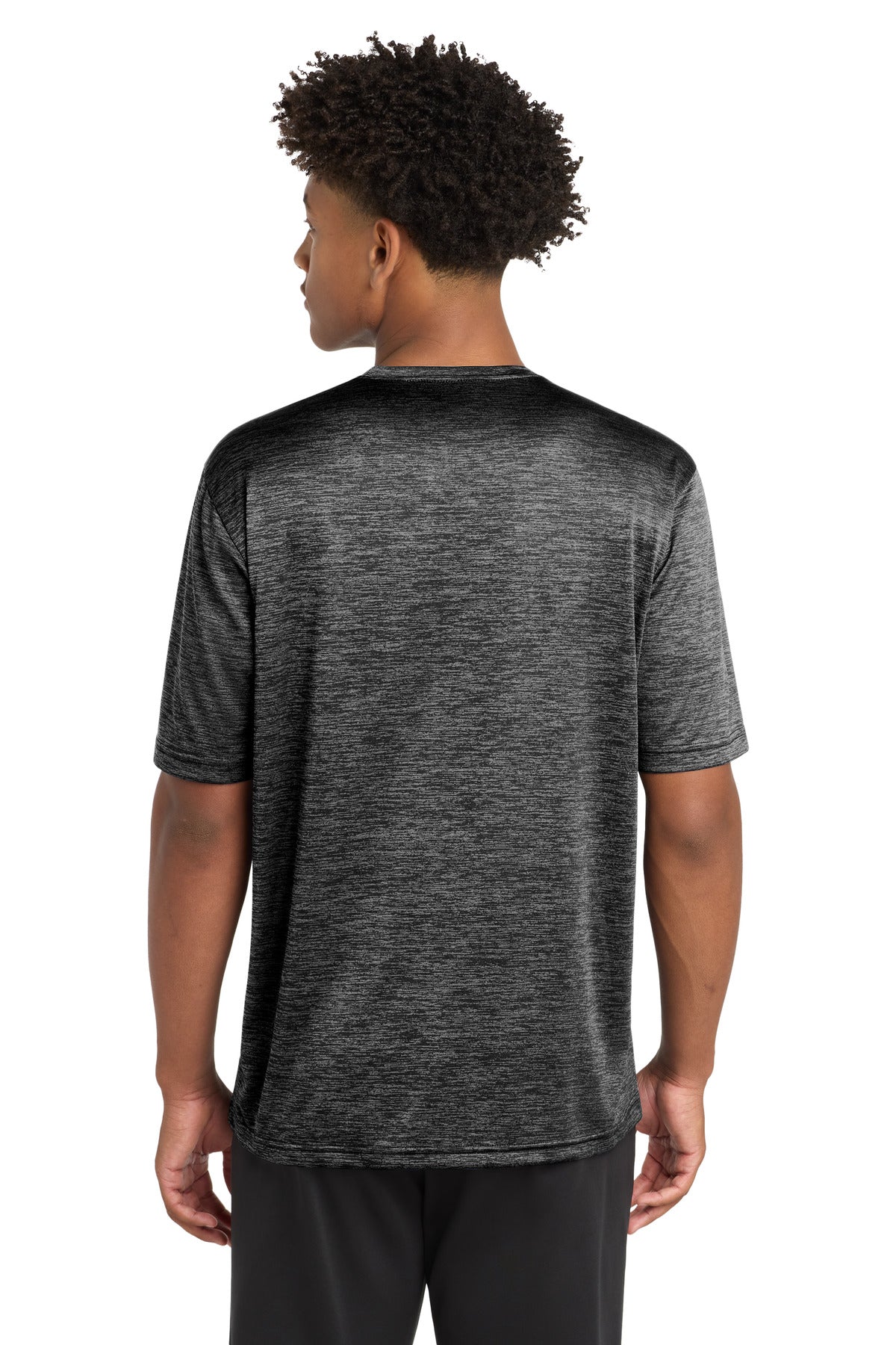 Sport-Tek PosiCharge Electric Heather Tee ST390 - Grey-Black Electric - Back