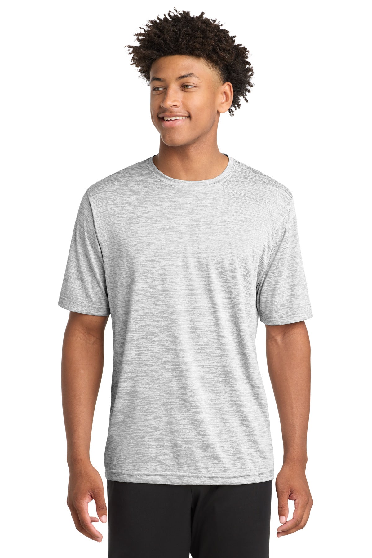 Sport-Tek PosiCharge Electric Heather Tee ST390 - Silver Electric - Front