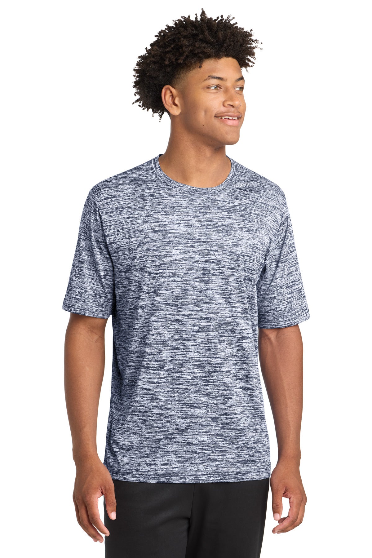 Sport-Tek PosiCharge Electric Heather Tee ST390 - True Navy Electric - Front