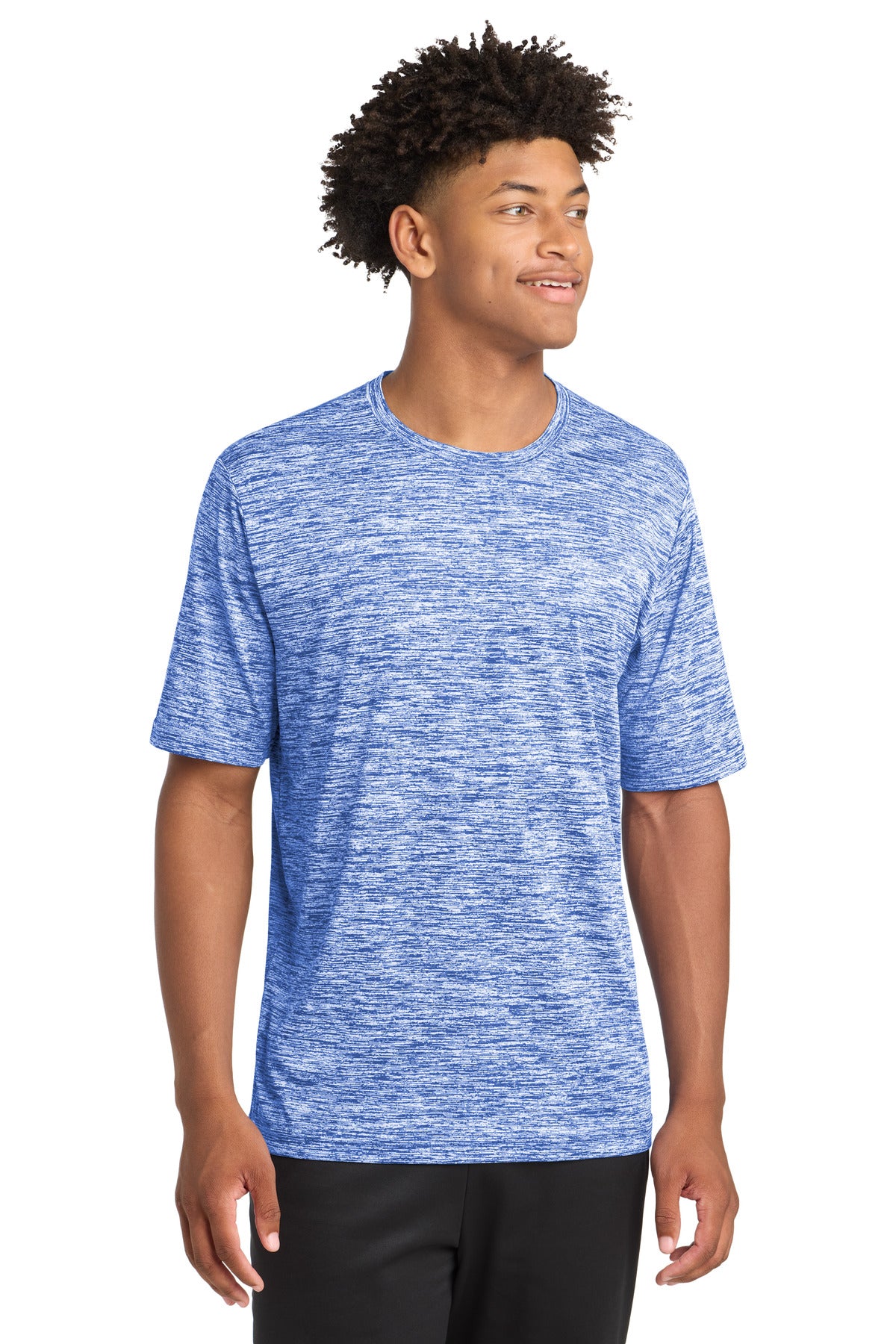 Sport-Tek PosiCharge Electric Heather Tee ST390 - True Royal Electric - Front