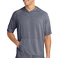 Sport-Tek  ®  PosiCharge  ®  Tri-Blend Wicking Short Sleeve Hoodie. ST404