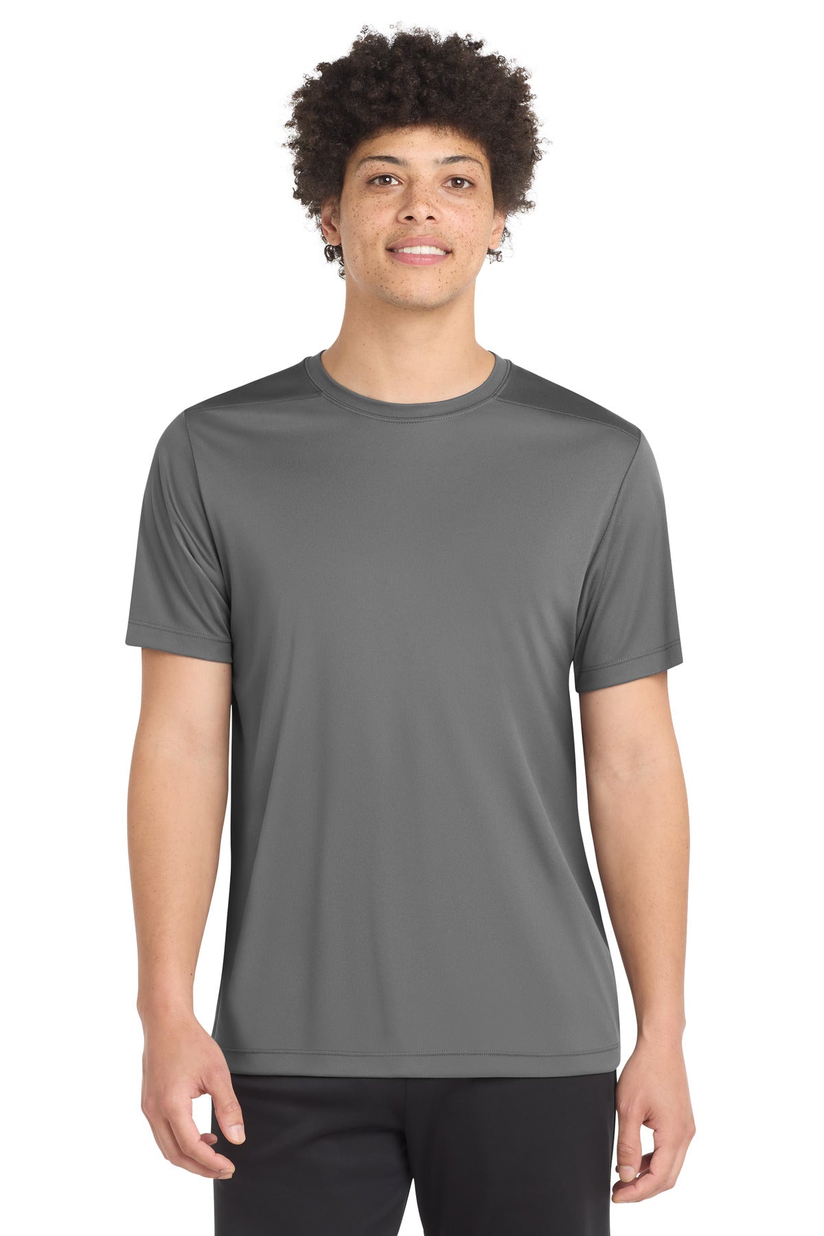 Sport-Tek Posi-UV Pro Tee ST420 - Dark Smoke Grey - Front