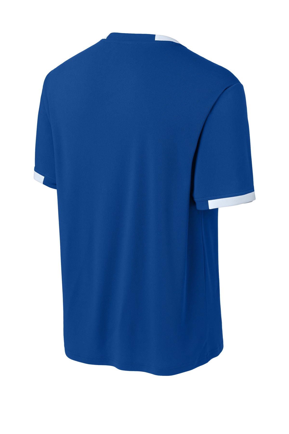 Sport-Tek Club Short Sleeve Crew ST440 - True Royal/ White - Back (flat)