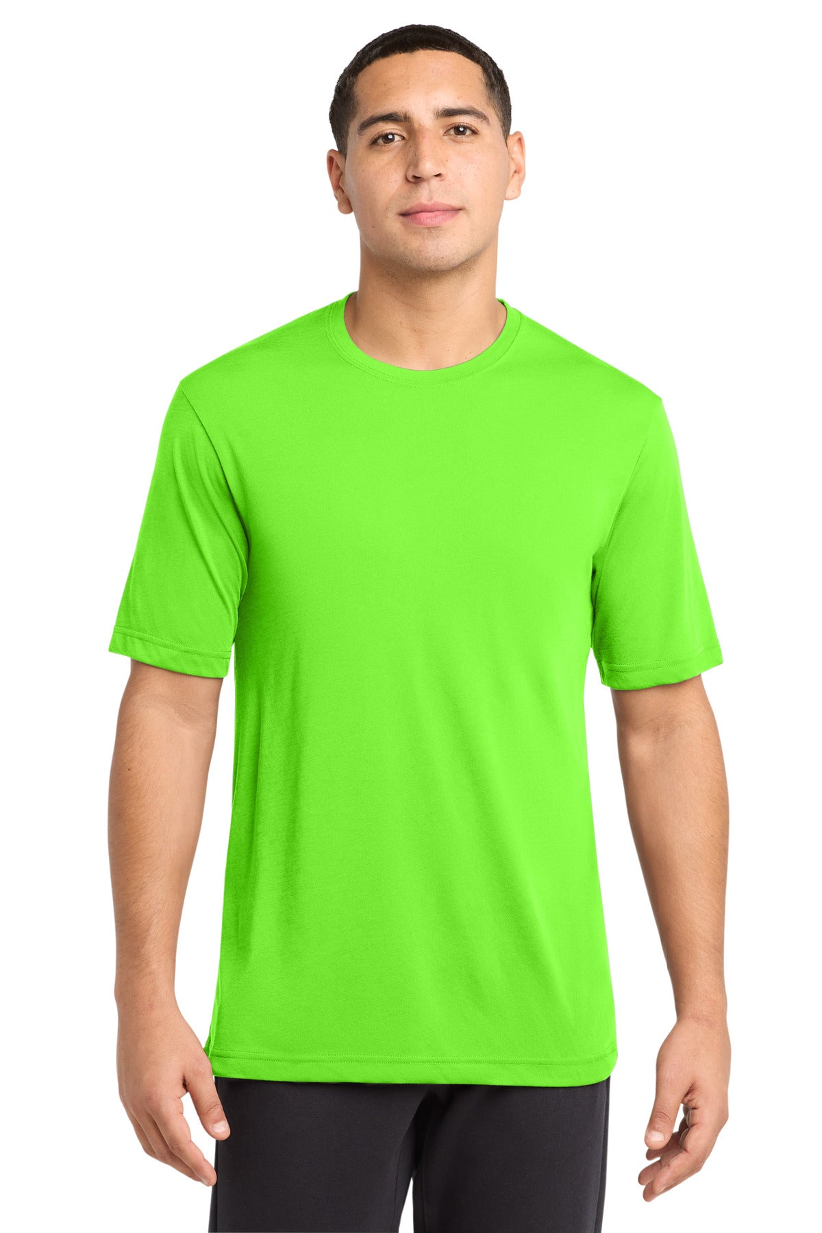 Sport-Tek PosiCharge Competitor Cotton Touch Tee ST450 - Neon Green - Front
