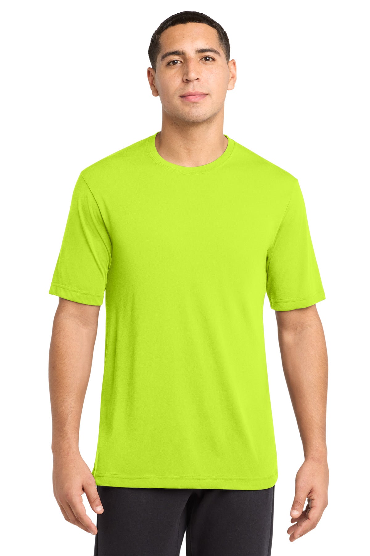 Sport-Tek PosiCharge Competitor Cotton Touch Tee ST450 - Neon Yellow - Front