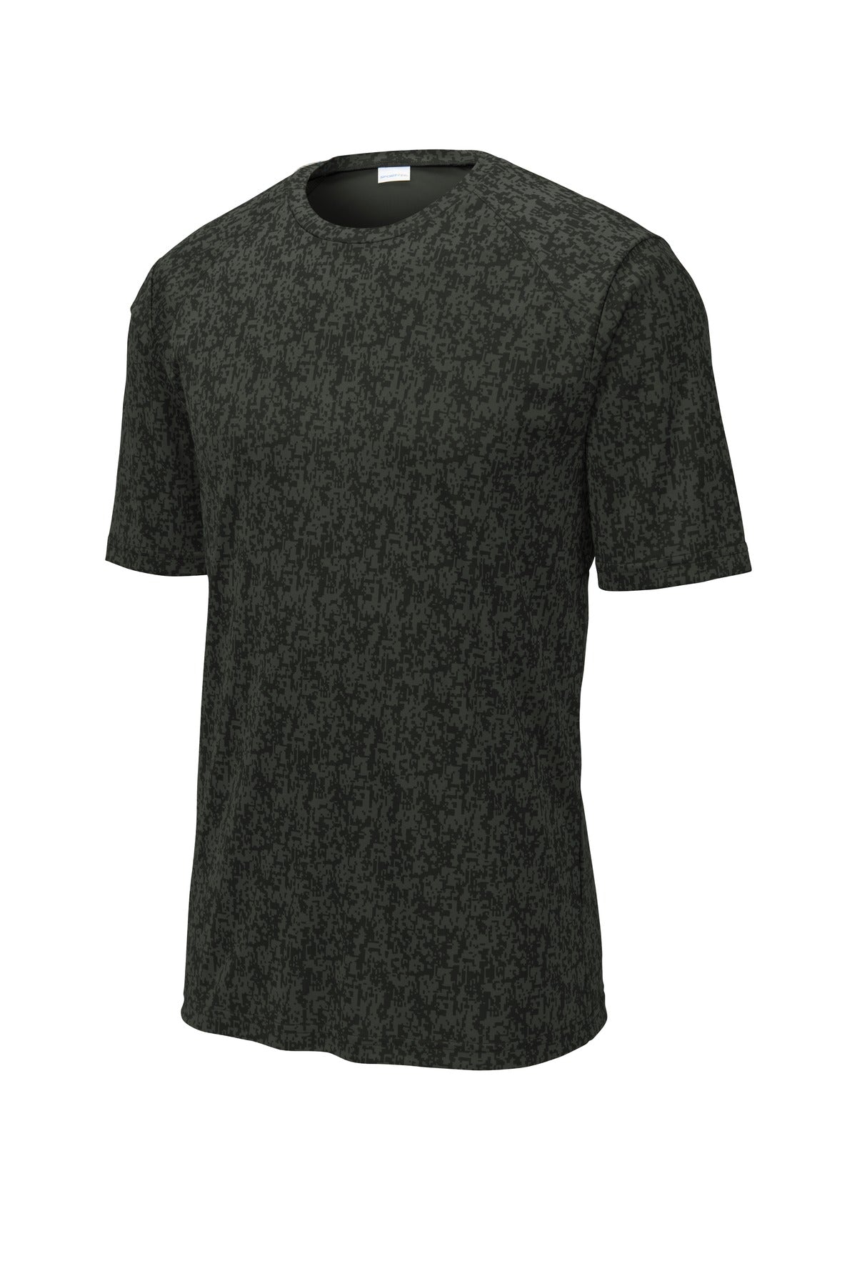 Sport-Tek Digi Camo Tee ST460 - Black - Front (flat)
