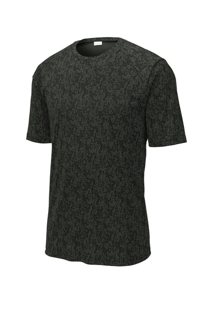 Sport-Tek Digi Camo Tee ST460 - Black - Front (flat)