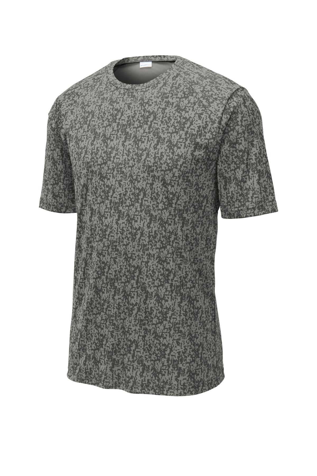 Sport-Tek Digi Camo Tee ST460 - Grey Concrete - Front (flat)