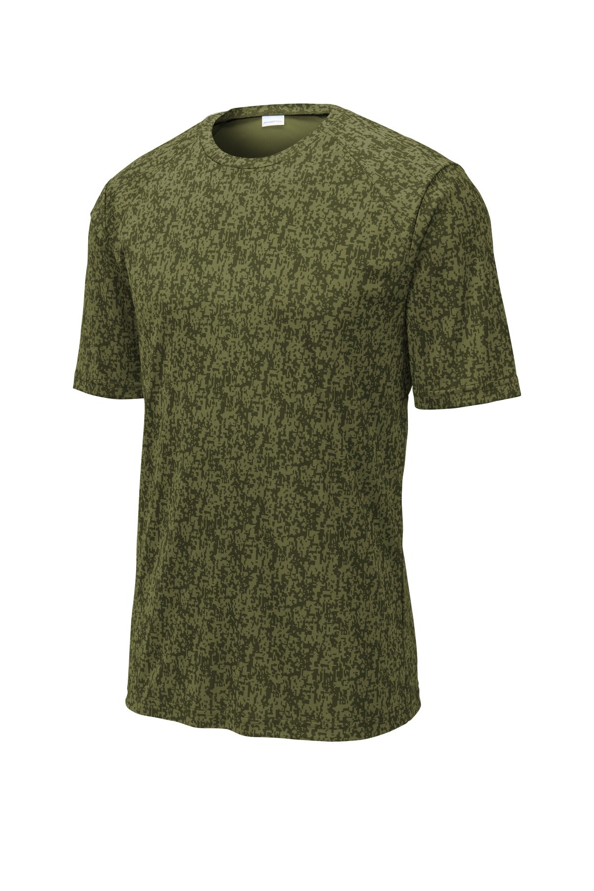 Sport-Tek Digi Camo Tee ST460 - Olive Drab Green - Front (flat)