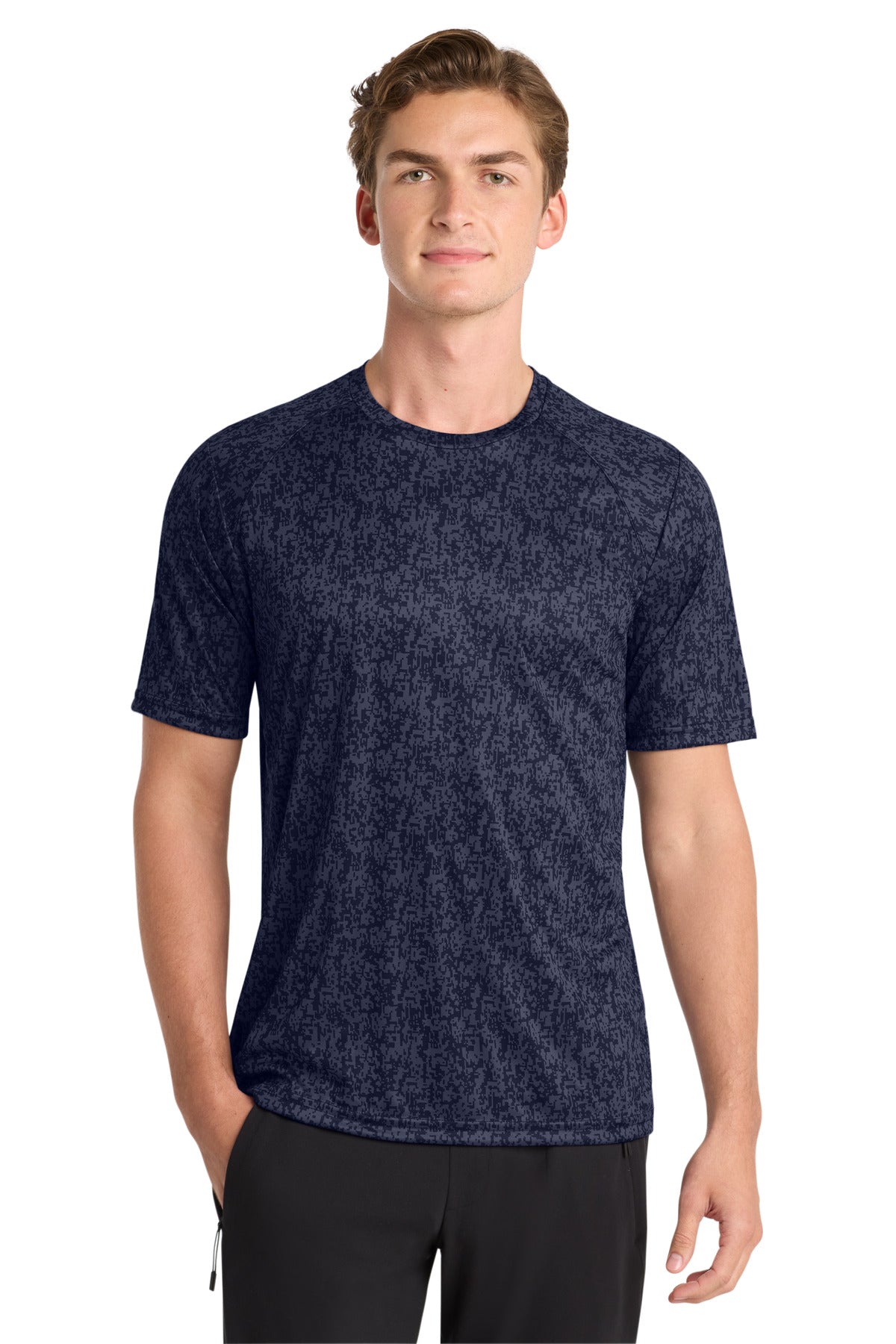 Sport-Tek Digi Camo Tee ST460 - True Navy - Front
