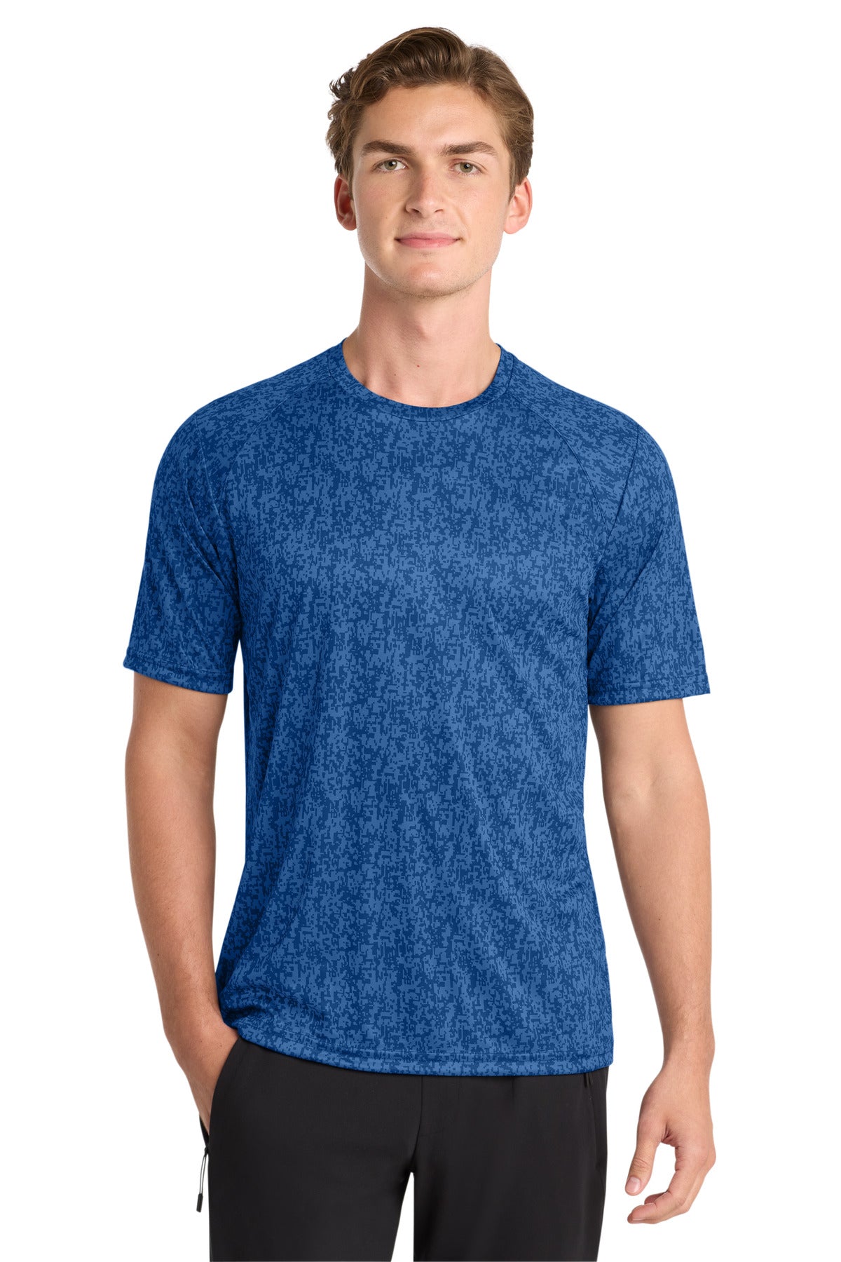 Sport-Tek Digi Camo Tee ST460 - True Royal - Front